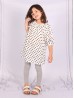 Kid's Off The Shoulder Polka Dot Print Fashion Top